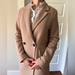 All Saints Wool Coat — Brown Pink (used & loved)